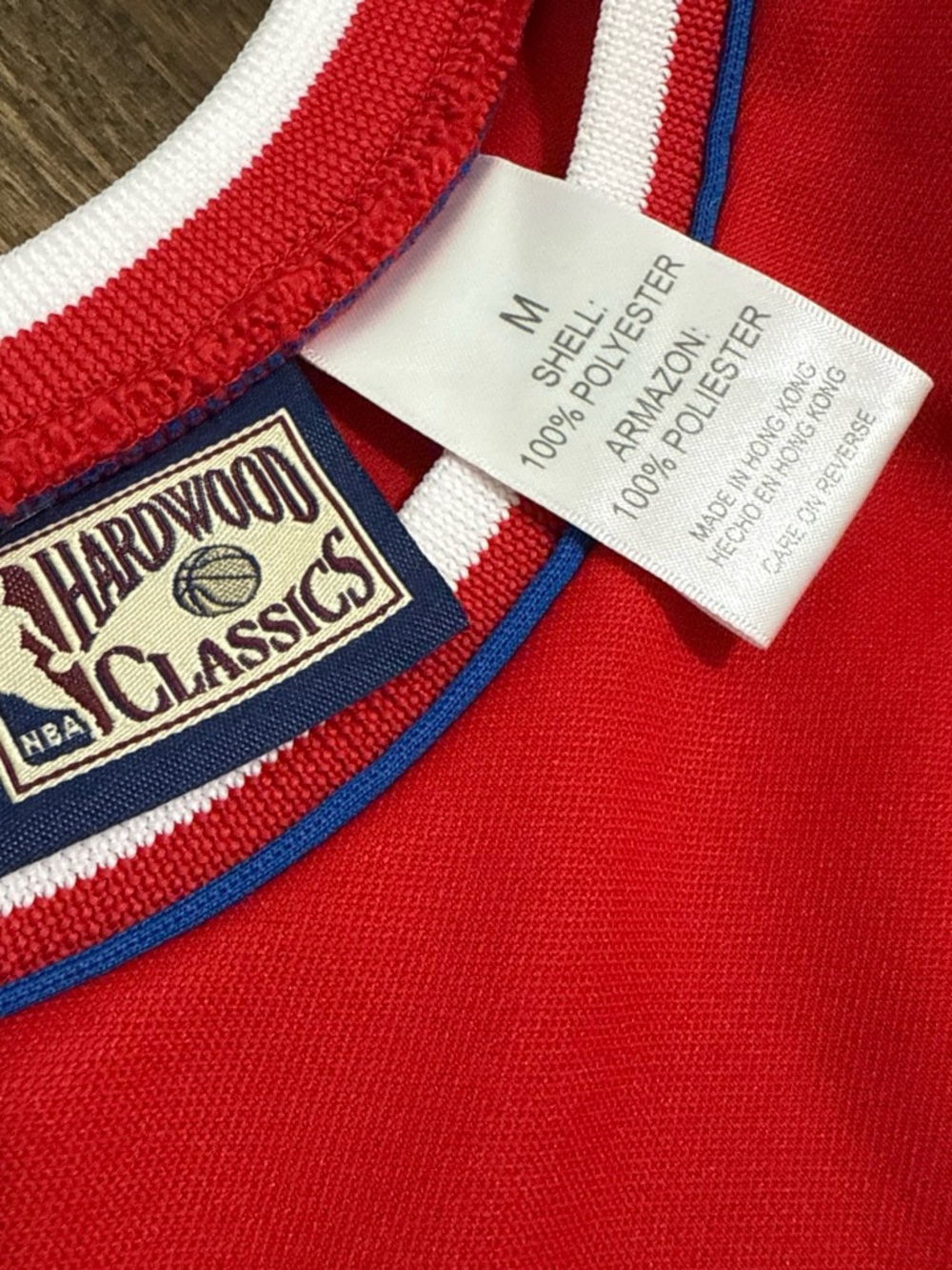Y2K Harwood Classics Throwback NBA 76ers Red/Blue Star Jersey Dress Streetwear M - Picture 3 of 6